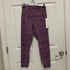 NWT Lululemon Align Pant 25” Purple Floral - 8